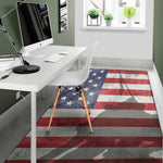 American Flag War Memorial Print Area Rug