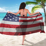 American Flag War Memorial Print Beach Sarong Wrap