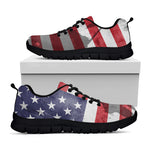 American Flag War Memorial Print Black Sneakers