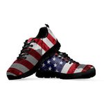 American Flag War Memorial Print Black Sneakers
