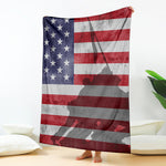 American Flag War Memorial Print Blanket