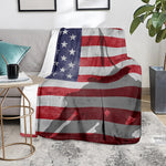 American Flag War Memorial Print Blanket