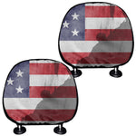 American Flag War Memorial Print Car Headrest Covers
