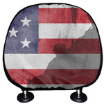 American Flag War Memorial Print Car Headrest Covers