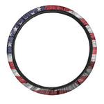 American Flag War Memorial Print Car Steering Wheel Cover