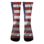 American Flag War Memorial Print Crew Socks