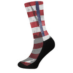 American Flag War Memorial Print Crew Socks