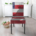 American Flag War Memorial Print Dining Chair Slipcover