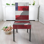 American Flag War Memorial Print Dining Chair Slipcover