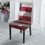 American Flag War Memorial Print Dining Chair Slipcover