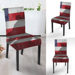 American Flag War Memorial Print Dining Chair Slipcover