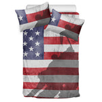 American Flag War Memorial Print Duvet Cover Bedding Set