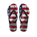 American Flag War Memorial Print Flip Flops