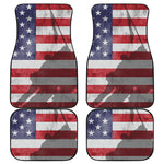 American Flag War Memorial Print Front and Back Car Floor Mats