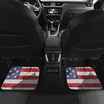 American Flag War Memorial Print Front and Back Car Floor Mats