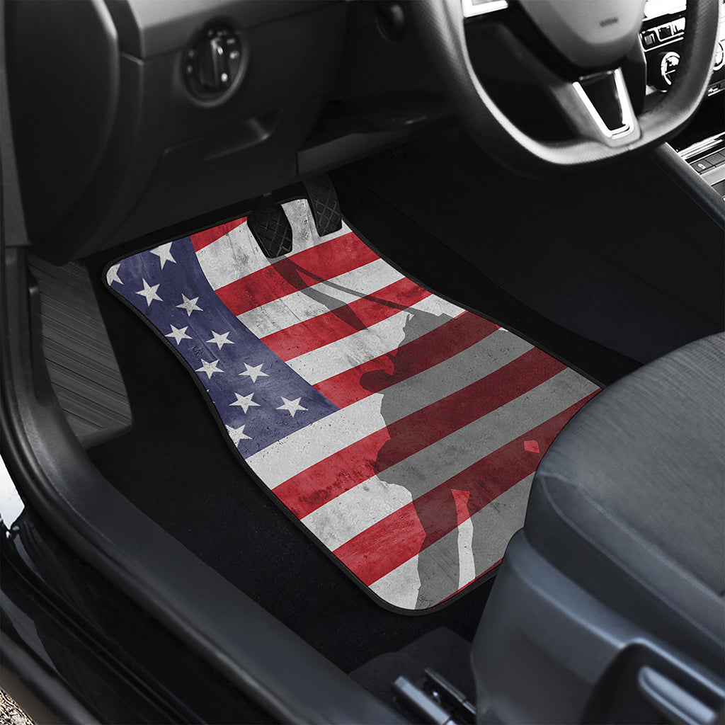 American Flag War Memorial Print Front Car Floor Mats