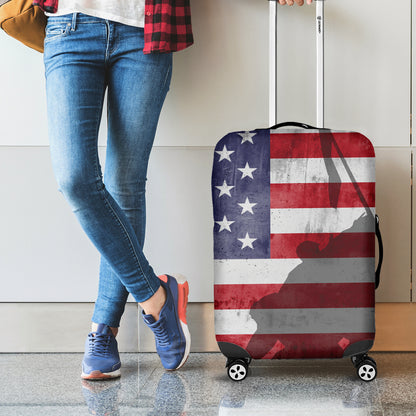 American Flag War Memorial Print Luggage Cover
