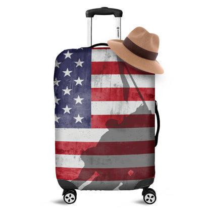 American Flag War Memorial Print Luggage Cover