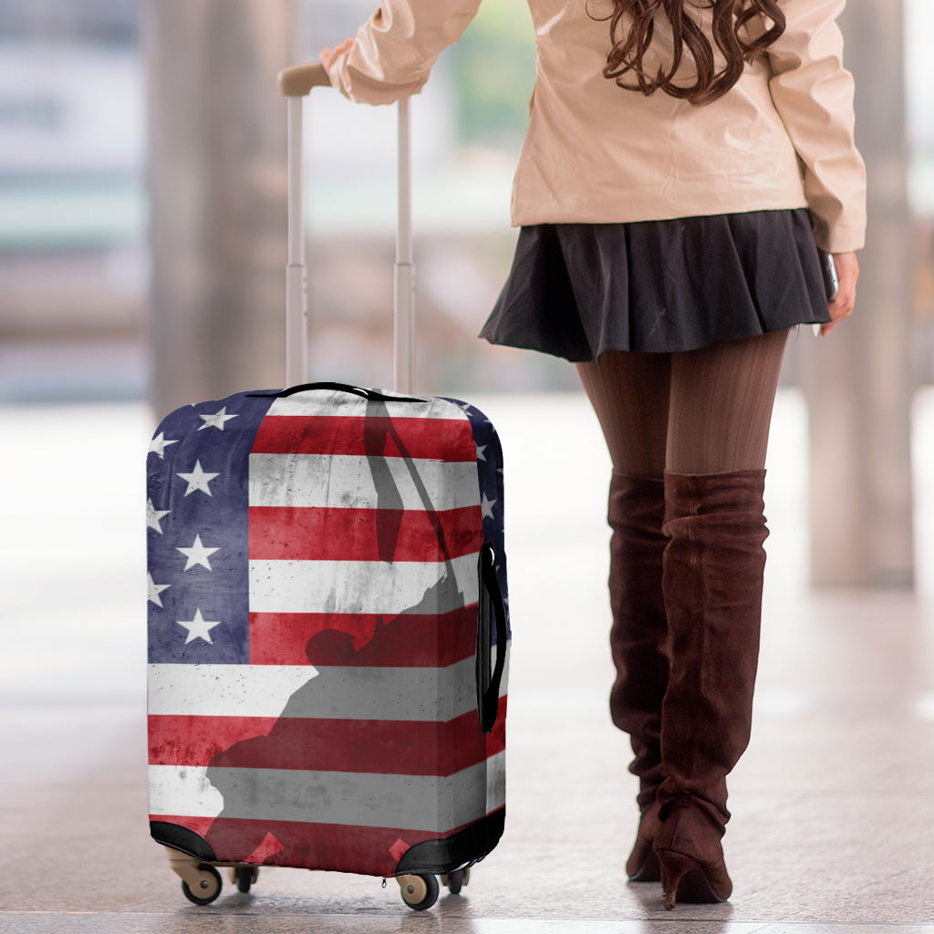 American Flag War Memorial Print Luggage Cover