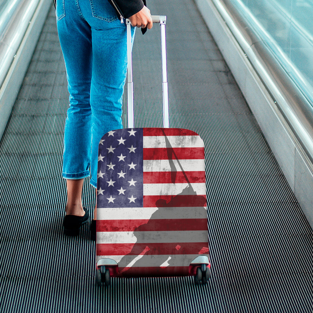 American Flag War Memorial Print Luggage Cover