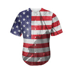 American Flag War Memorial Print Men's Baseball Jersey