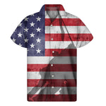 American Flag War Memorial Print Men's Short Sleeve Shirt