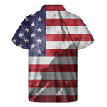 American Flag War Memorial Print Men's Short Sleeve Shirt
