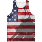 American Flag War Memorial Print Men's Tank Top