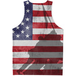 American Flag War Memorial Print Men's Tank Top