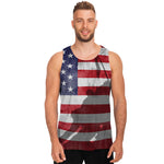 American Flag War Memorial Print Men's Tank Top