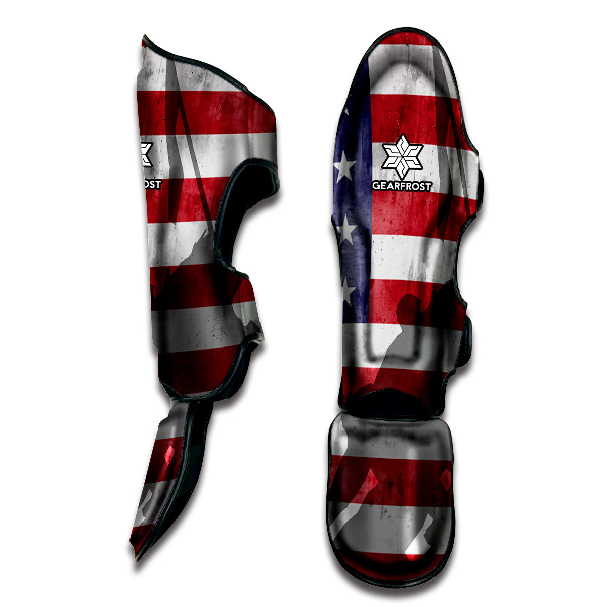 American Flag War Memorial Print Muay Thai Shin Guard