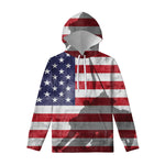 American Flag War Memorial Print Pullover Hoodie