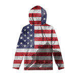 American Flag War Memorial Print Pullover Hoodie