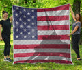 American Flag War Memorial Print Quilt