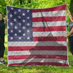 American Flag War Memorial Print Quilt