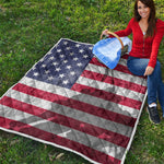 American Flag War Memorial Print Quilt
