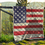 American Flag War Memorial Print Quilt