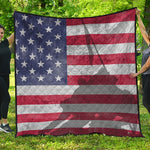 American Flag War Memorial Print Quilt