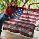 American Flag War Memorial Print Quilt