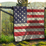 American Flag War Memorial Print Quilt