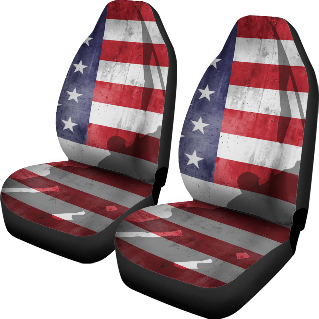 American Flag War Memorial Print Universal Fit Car Seat Covers