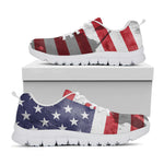 American Flag War Memorial Print White Sneakers