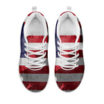 American Flag War Memorial Print White Sneakers