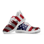 American Flag War Memorial Print White Sneakers