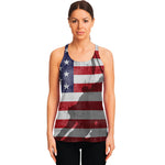 American Flag War Memorial Print Women's Racerback Tank Top