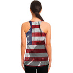 American Flag War Memorial Print Women's Racerback Tank Top