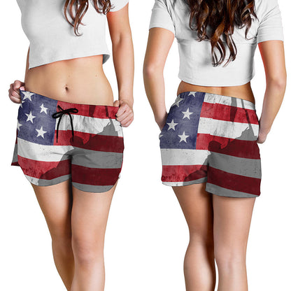 American Flag War Memorial Print Women's Shorts