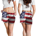 American Flag War Memorial Print Women's Shorts