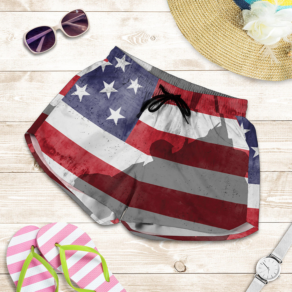 American Flag War Memorial Print Women's Shorts