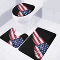 American Flag Wing Print 3 Piece Bath Mat Set